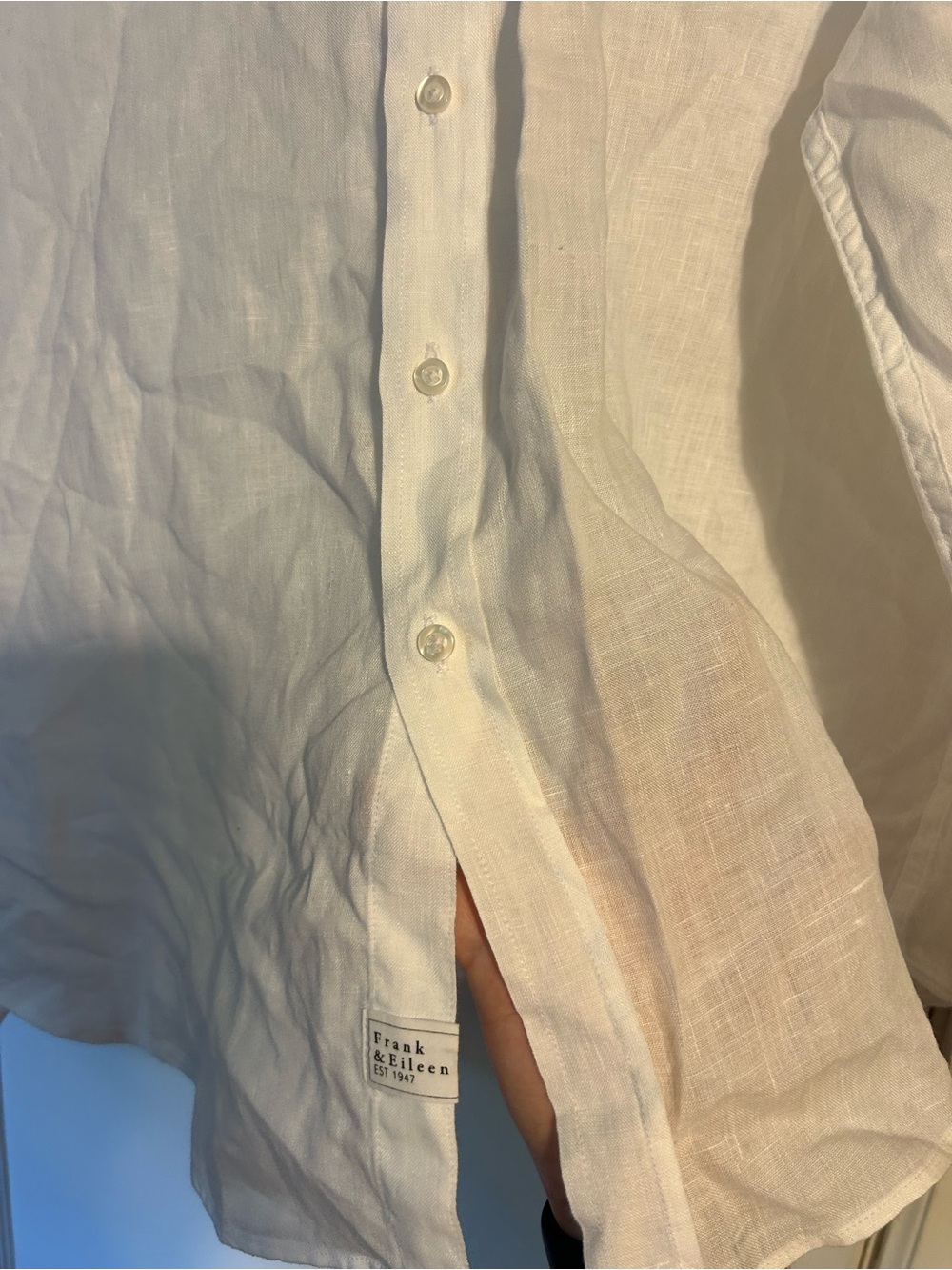 Frank & Eileen White Linen Shirt - Picture 2 of 6